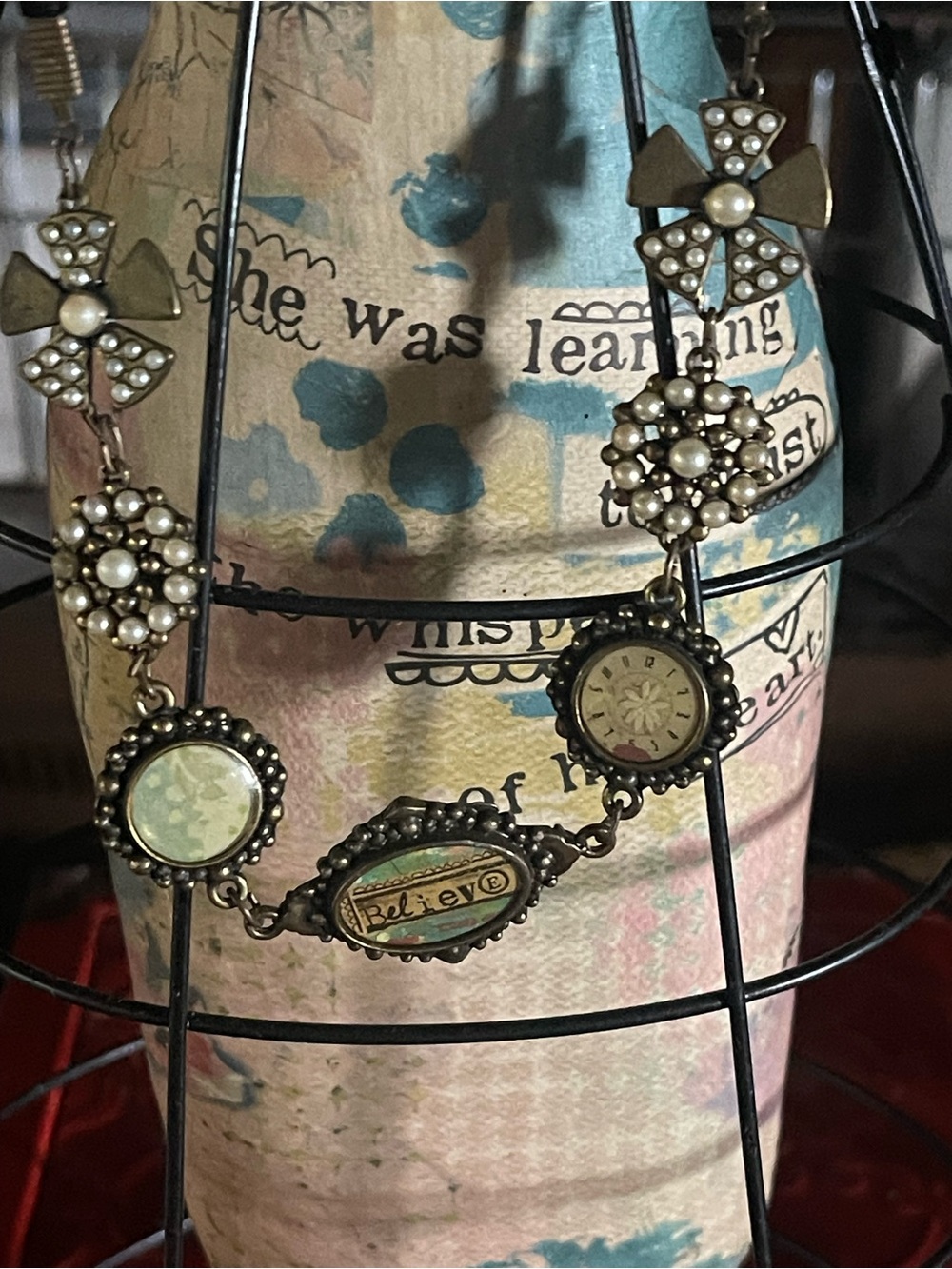 Demdaco Bronze-Tone 'Believe' Pearl Accent Necklace